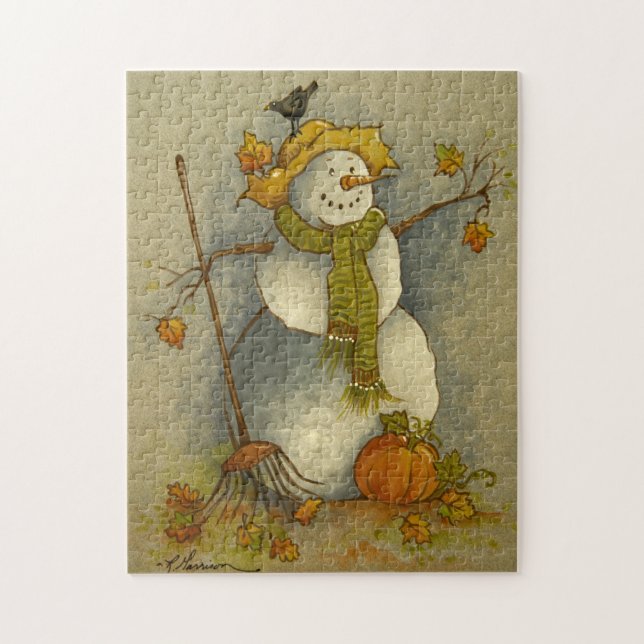 4878 Harvest Snögubbe Puzzle Pussel (Vertikal)