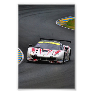 488 GTE 24 timmars Le Mans 2019 Fototryck