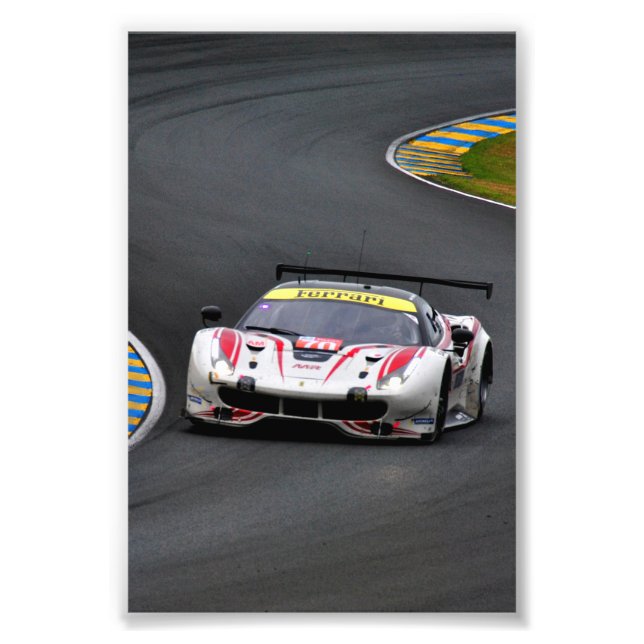488 GTE 24 timmars Le Mans 2019 Fototryck (Framsidan)