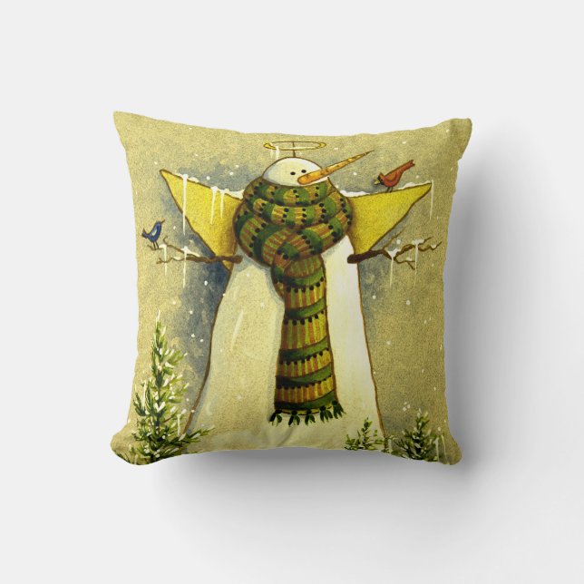 4894 snöängel & fågeljul kudde (Framsida)