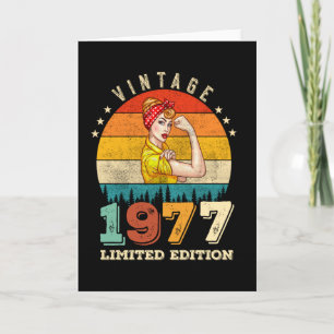 48 Ålder Bday 1977 Vintage 48:e födelsedagen Kvinn Kort