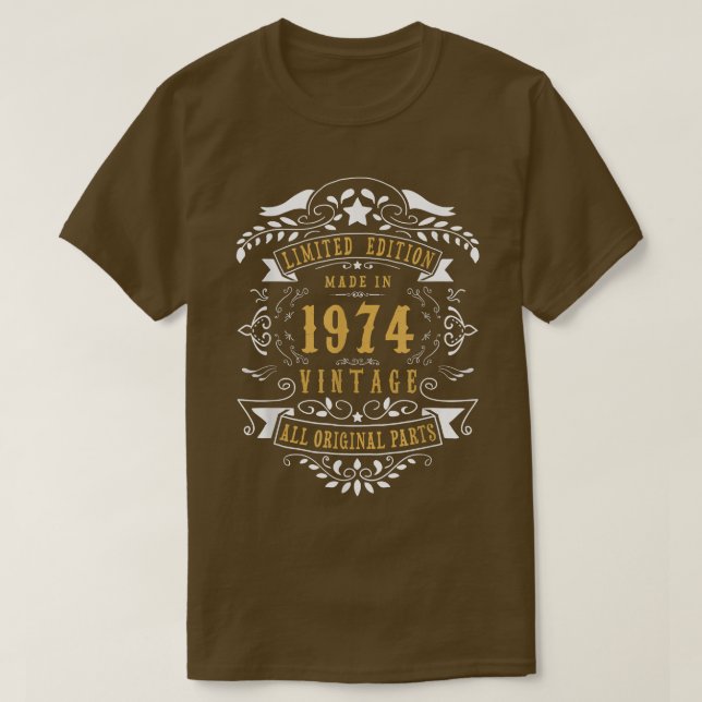 48 år gammal 48:e födelsedag född 1974 Manar W T Shirt (Design framsida)