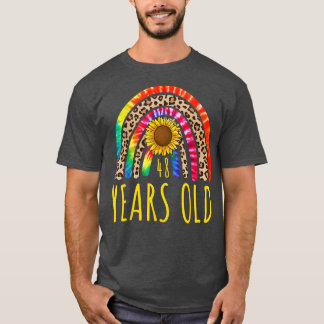 48 år gammal 48:e födelsedagen Dag Dye Solrosopa T Shirt