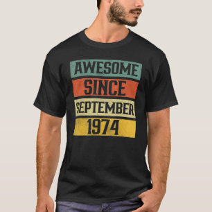 48 år gammal Fantastisk sedan september 1974 48:e T Shirt