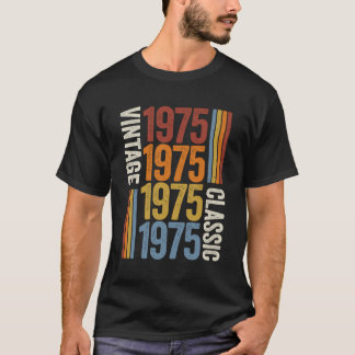 48 år gammal Vintage 1975 48:e födelsedagens Dekor T Shirt