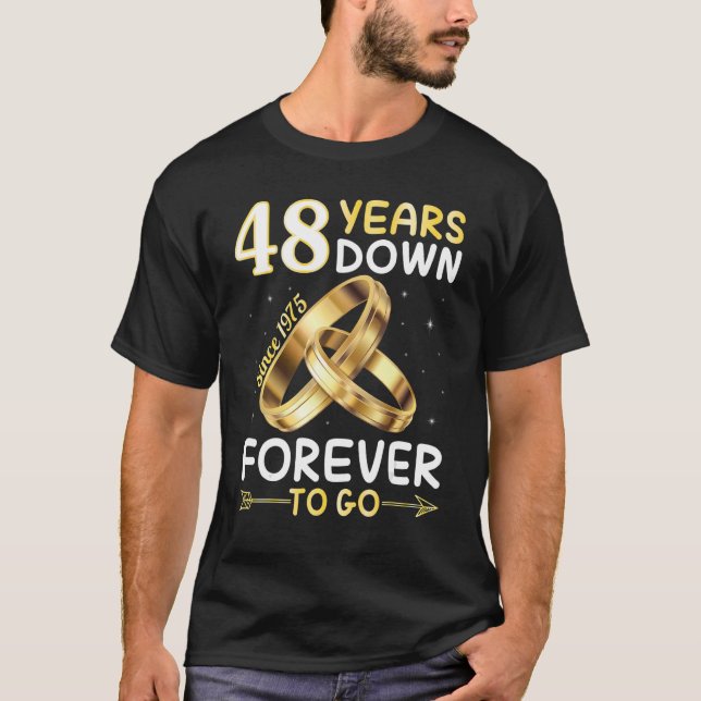 48 år sedan 1975 för att åka gift här t shirt (Framsida)