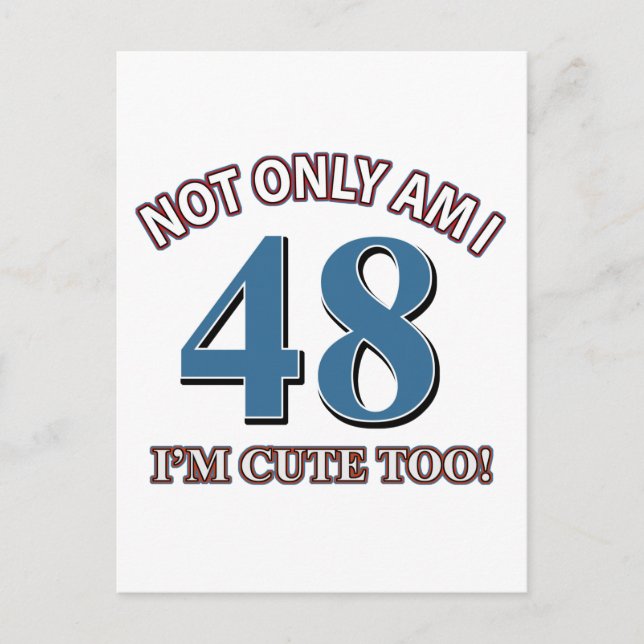 48-årig födelsedagskalender vykort (Framsida)