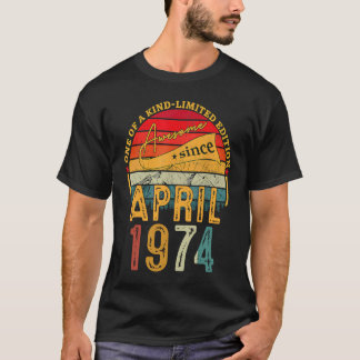 48-åriga Fantastisk sedan april 1974 48:e födelset T Shirt