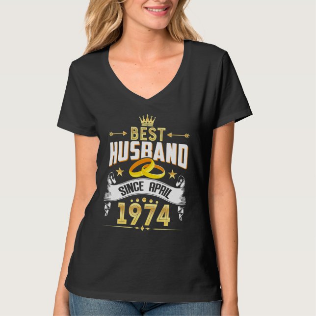 48:e Bröllop-årsdagen efter Make 1974 T Shirt (Framsida)