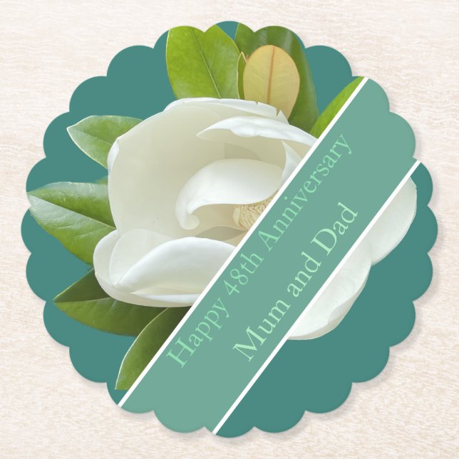 48:e Bröllop-årsdagen Underlägg Papper (Framsida)