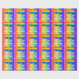 48:e födelsedag: färgstark, Roligt Rainbow Mönster Presentpapper