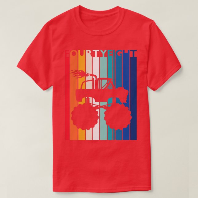 48:e födelsedag Gift Monster Lastbil Shirt 48 år g T (Design framsida)