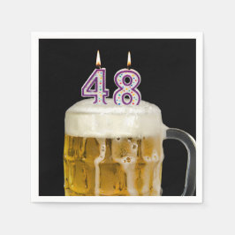 48:e födelsedag svart pappersservett