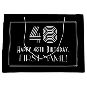 48:e födelsedagen - Art Deco Inspired Titta "48" o