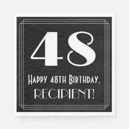 48:e födelsedagen ~ Art Deco Inspired Titta "48", Pappersservett