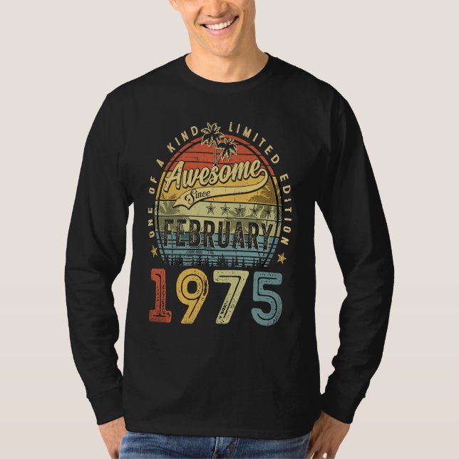 48:e födelsedagen Fantastisk sedan februari 1975 4 T Shirt (Framsida)