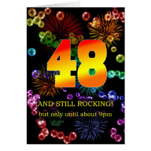 48:e födelsedagen fortfarande i raketläge hälsningskort