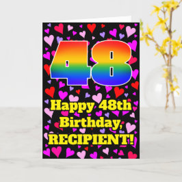 48:e födelsedagen: Loving Hearts Mönster, Regnbåge Kort