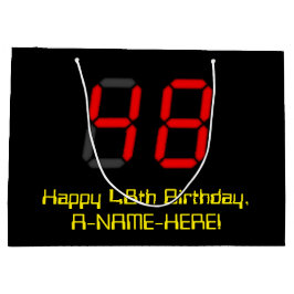 48:e födelsedagen: Red Digital Clock Stil "48" + N