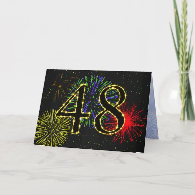 48:e Födelsedagsfest inbjudan (Framsida)