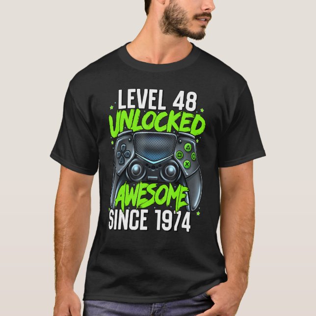48:e födelsedagsspelsnivån 48 olåst Fantastisk-sti T Shirt (Framsida)
