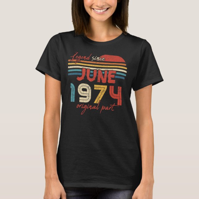 48 Födelsedagsförklaring sedan juni 1974 Ursprungl T Shirt (Framsida)