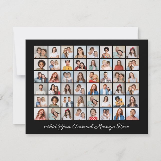 48 Fotokollage lägg till ditt eget gratulationskor Kort (Framsida)