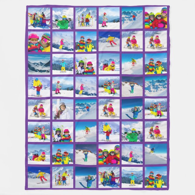 48 Fotokollage Royal Purple Fleecefilt (Framsidan)