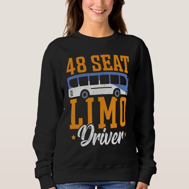 48 Seat Limo Driver Bus Driver School Bus Driver T Shirt (Framsida)