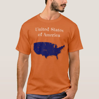 48 USA-mellanstater i Stater [marinblå design] T Shirt