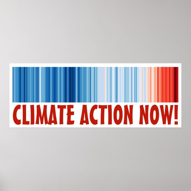 48" x18" Global uppvärmning Climate Change Action  Poster (Framsidan)