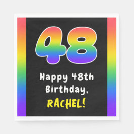 48th Birthday: Rainbow Spectrum # 48, Custom Name Pappersservett