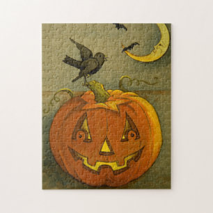 4923 Jack-o'-Lantern, Kråka & Måne Puzzle Pussel