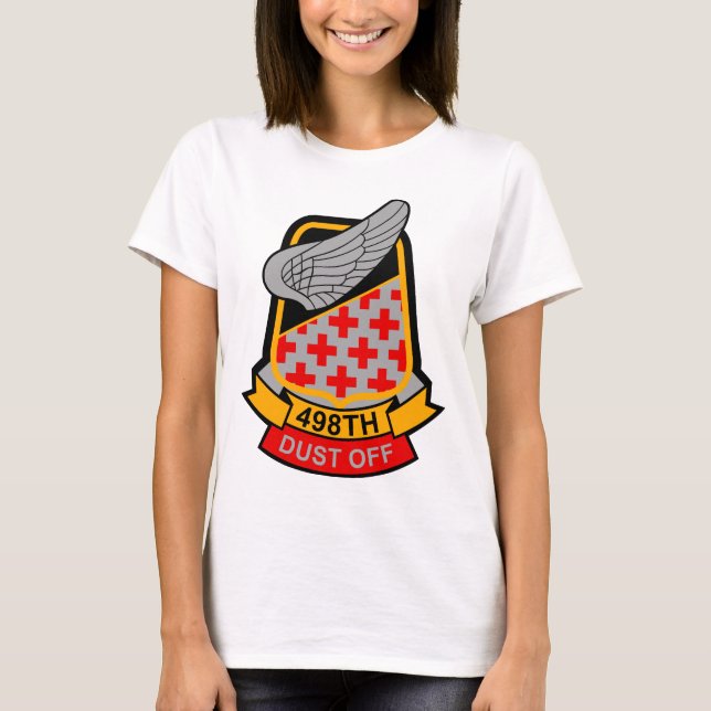 498th Medical Company Luft Ambulance - Dustoff Tee Shirt (Framsida)