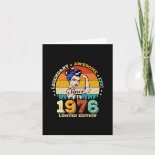 49 Ålder Bday 1976 Vintage 49:e födelsedagen Kvinn Kort