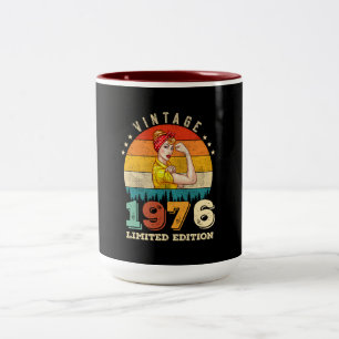 49 Ålder Bday 1976 Vintage 49:e födelsedagen Kvinn Två-Tonad Mugg
