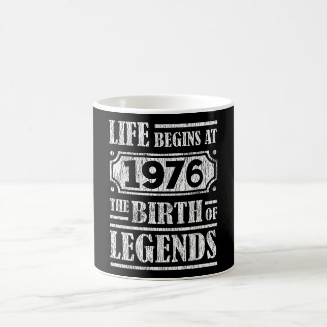 49 år gammal 1976 Legend 49:e födelsedagen Kaffemugg (Center)