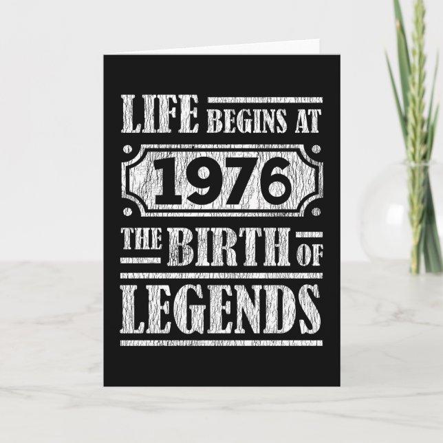 49 år gammal 1976 Legend 49:e födelsedagen Kort (Framsida)