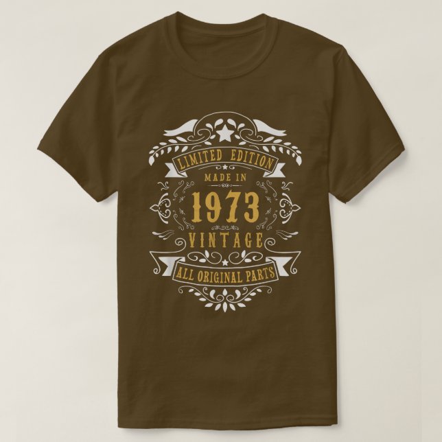 49 år gammal 49:e födelsedag född 1973 Manar W T Shirt (Design framsida)