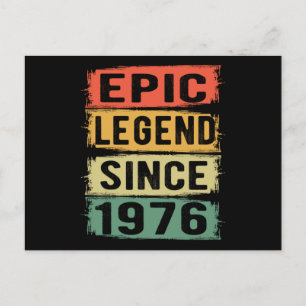49 År Gammal Födelsedag 1976 Episk Legend 49-årsda Vykort