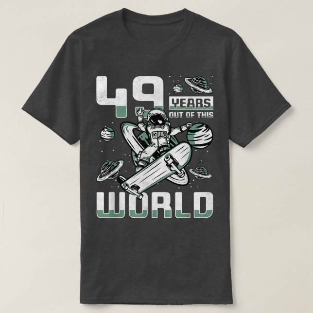 49 år ut ur denna värld, 49:e Skaterna T Shirt (Design framsida)