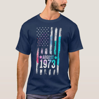 49-årig, 1973 amerikansk Flagga 49:e födelsedagen T Shirt