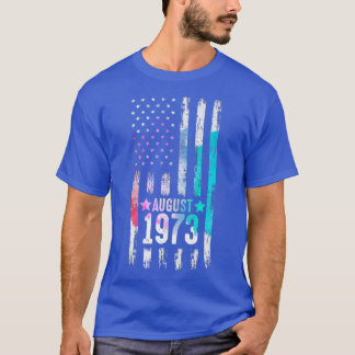 49-årig, augusti 1973 amerikansk Flagga 49:e födel T Shirt