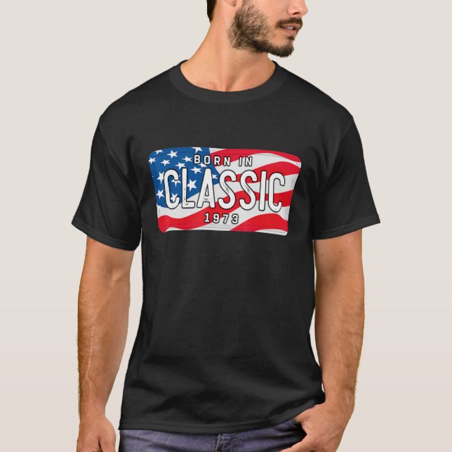 49-årig född 1973 Klassisk bil 49:e födelsedagen T Shirt (Framsida)