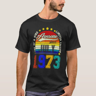 49-årig Vintage juli 1973 49:e födelsedagen T Shirt