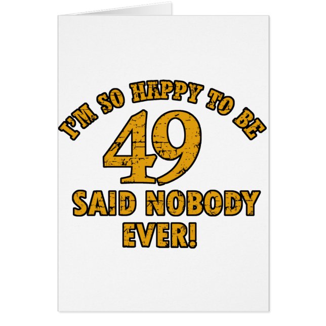 49 åriga designer hälsningskort (Framsidan)