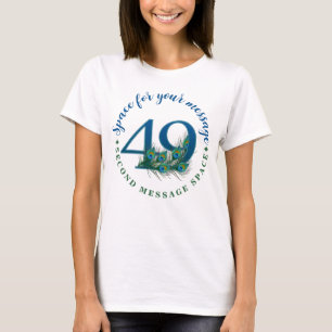 49-års födelsedag eller årsdag Påfågelsfjädrar T Shirt