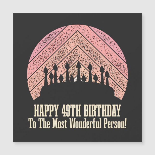 49-årsdagen för lycklig till den mest underbara pe (Framsida)