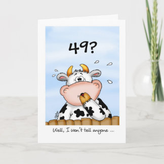 49:e födelsedag - humoristiskt kort med överraskad
