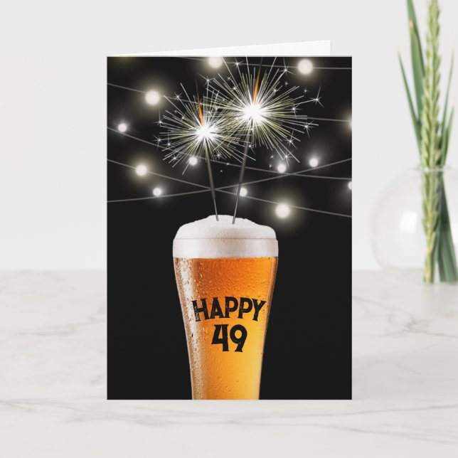 49:e födelsedag i ölglas kort (Framsida)